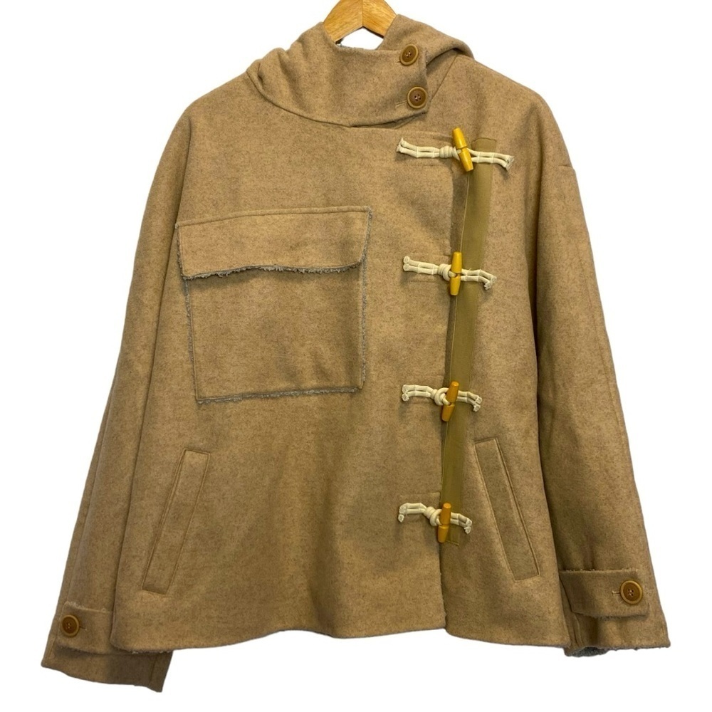 Free People Slouchy Hooded Duffle Coat